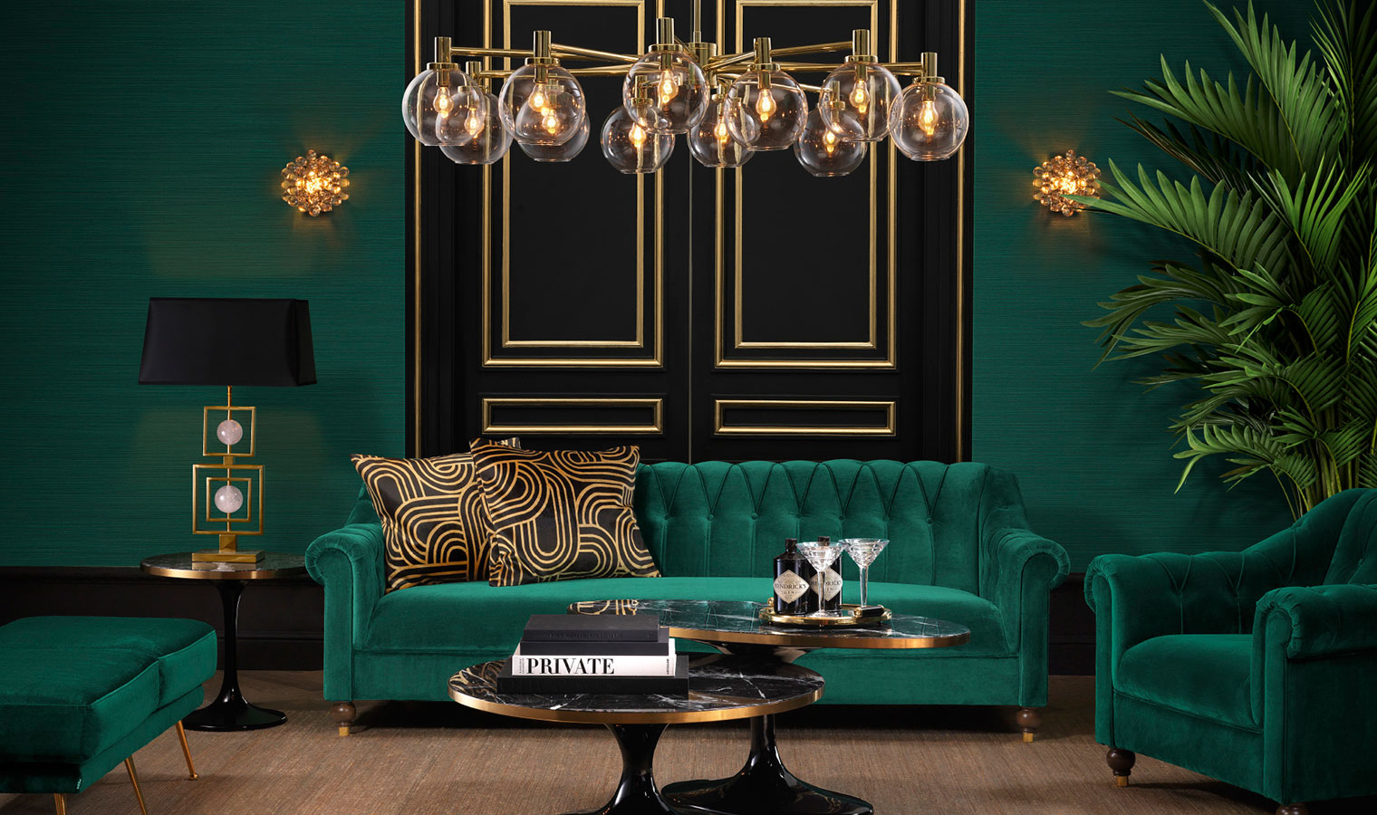 Гостиная Emerald Chic от Eichholtz
