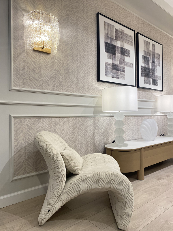 Кресло Суош 84 см, фактурный бежевый жаккард