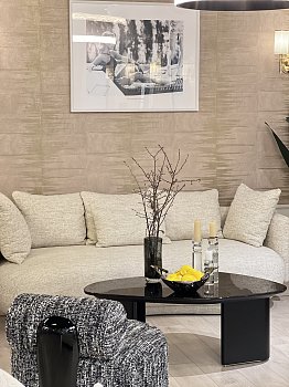 Журнальный стол Loren фигурный, столешница из мрамора