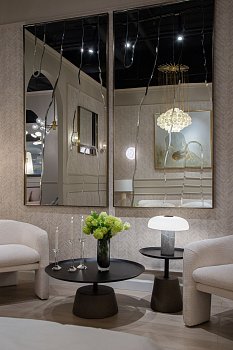 Журнальный стол Lido круглый, столешница из металла