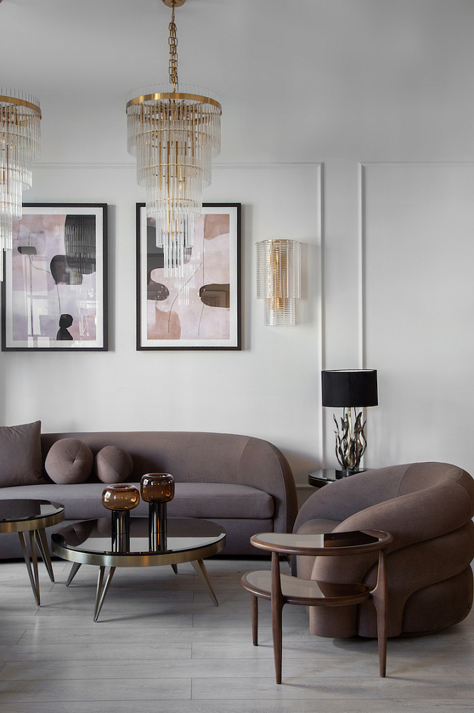 Бра Houston рифленое стекло латунь