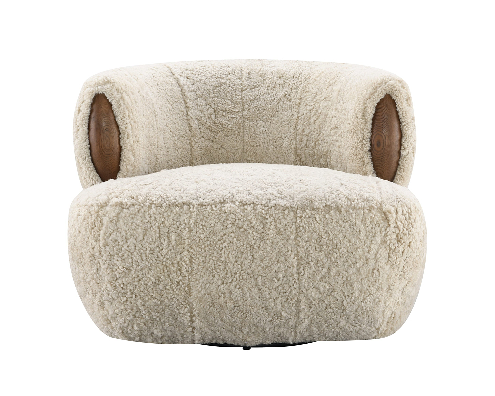 Вращающееся кресло Blume 89 см, букле (бежевый)