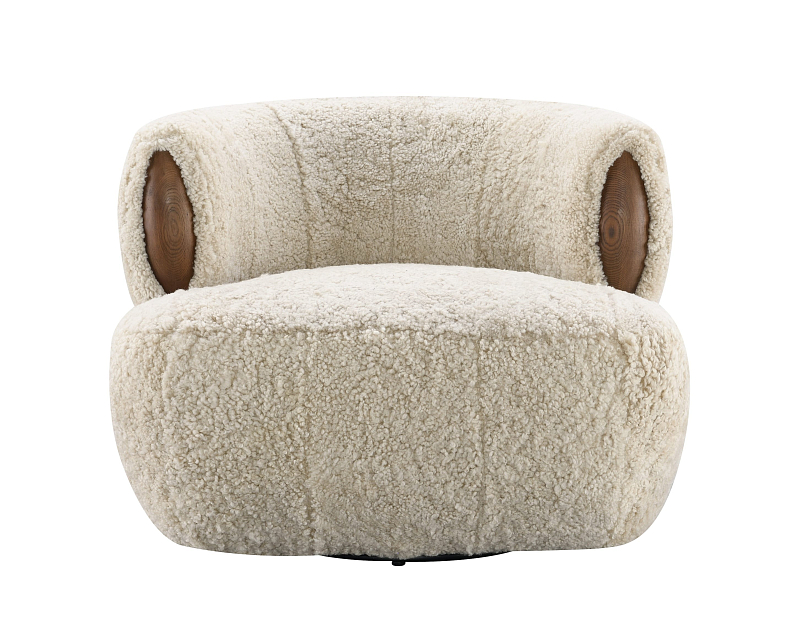 Вращающееся кресло Blume 89 см, букле (бежевый)