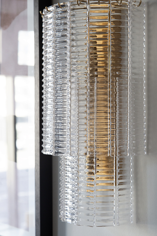 Бра Houston рифленое стекло латунь