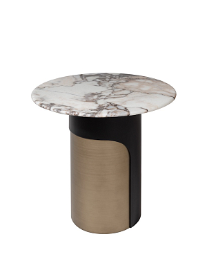 Приставной стол Norton круглый, столешница из мрамора