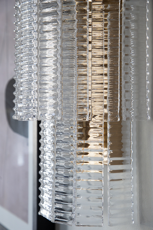 Бра Houston рифленое стекло латунь