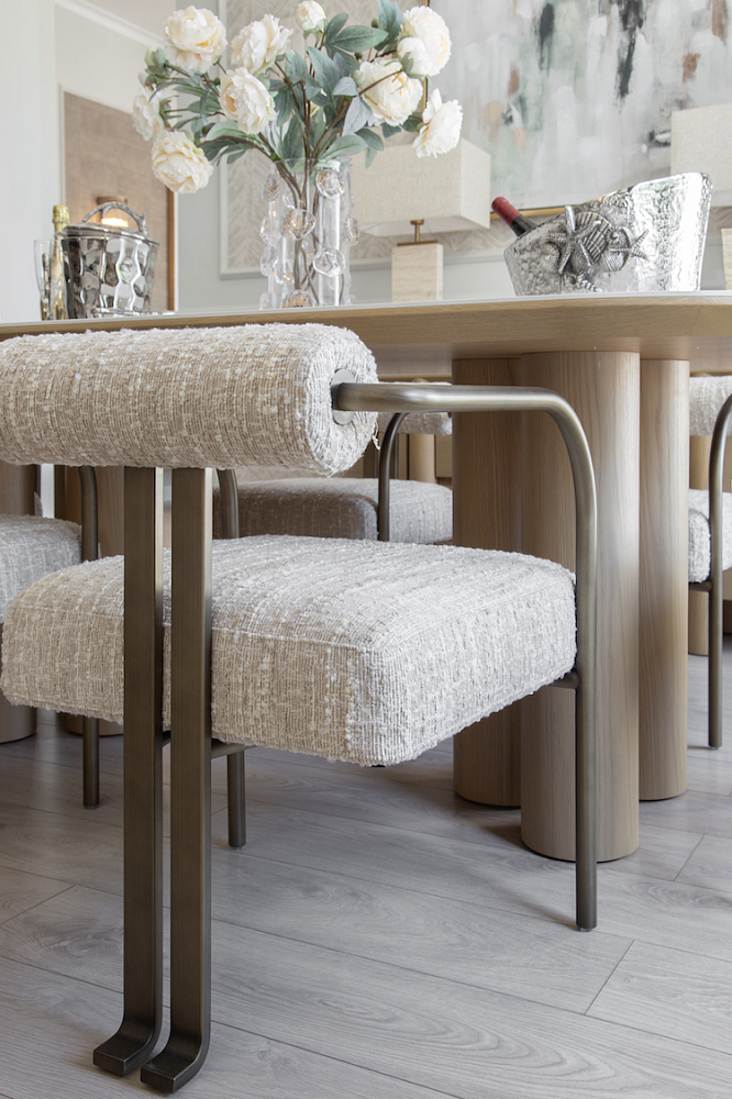 Обеденный стул Max, букле светло-бежевый меланж