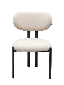 Обеденный стул Прово, чёрно-белое букле