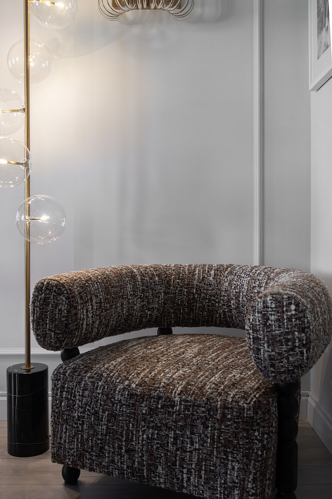 Кресло Bendigo 76 см, букле красно-коричневый меланж