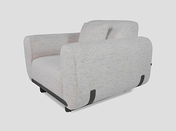 Кресло Карл 111 см, светло-серый шенилл