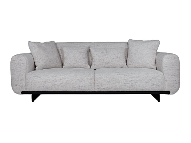 Диван прямой двухместный Karl 221 см, светло-серый шенилл