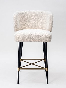 Полубарный стул Андреас, белое букле