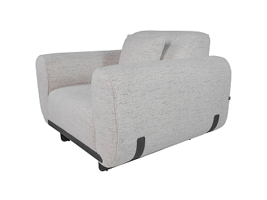 Кресло Karl 111 см, светло-серый шенилл