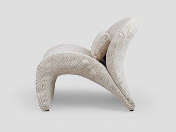 Кресло Swash 84 см, фактурный жаккард (бежевый)
