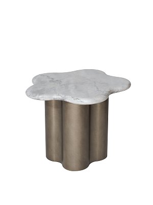 Приставной стол Farrell фигурный, столешница из мрамора Греция