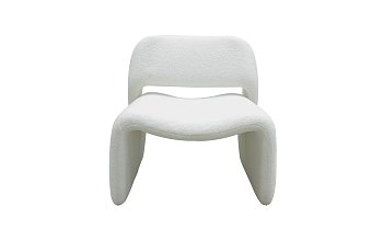 Кресло Кэролайн 80 см, белое букле