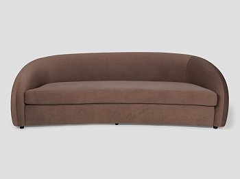 Диван двухместный Liam 225 см, коричневый велюр
