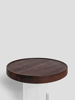 Приставной стол Муртен круглый, столешница из шпона