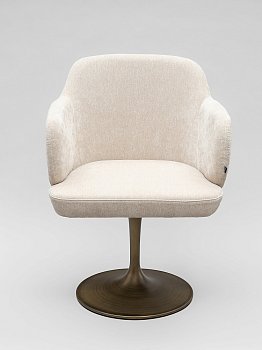 Вращающийся стул Девон, светло-серый шенилл