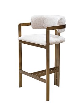 Полубарный стул Орлеан, светло-серый шенилл