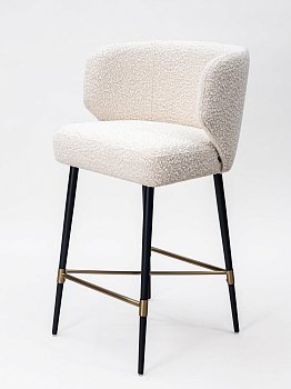 Полубарный стул Андреас, белое букле