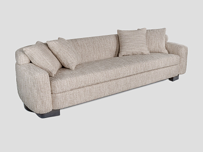 Диван прямой трёхместный Manhattan 263 см, букле светло-бежевый меланж