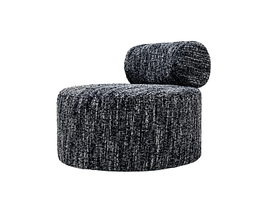 Вращающееся кресло Oslo 81 см, чёрно-белое букле